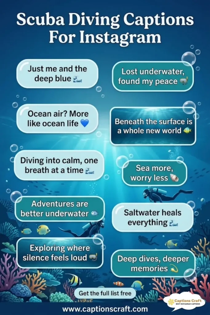 129+ Inspiring Scuba Diving Captions For Instagram and Quotes to Dive Into Adventure