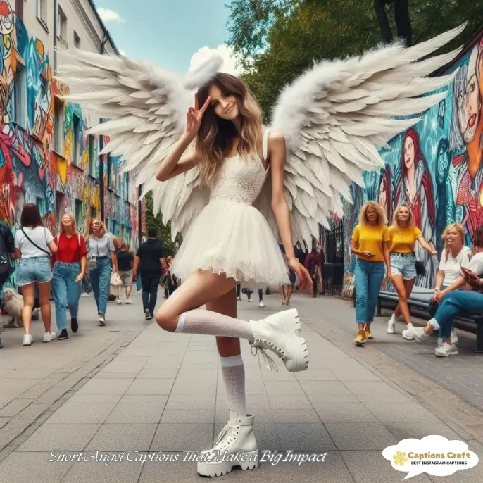 Short Angel Captions That Make a Big Impact
