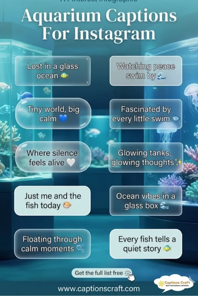 127+ Aesthetic Aquarium Captions For Instagram And Quotes With Sea Life Magic
