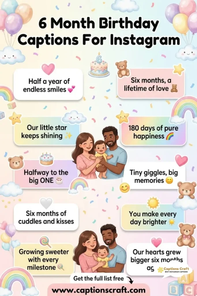 Celebrate with 125+ Fun 6 Month Birthday Captions For Instagram Magic