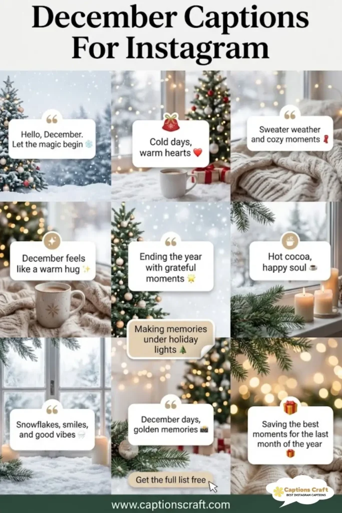 Celebrate the Season with 137+ December Captions For Instagram and Quotes That Spark Joy in 2026