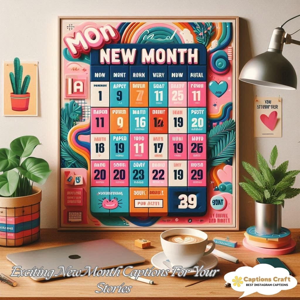Exciting New Month Captions For Your Stories