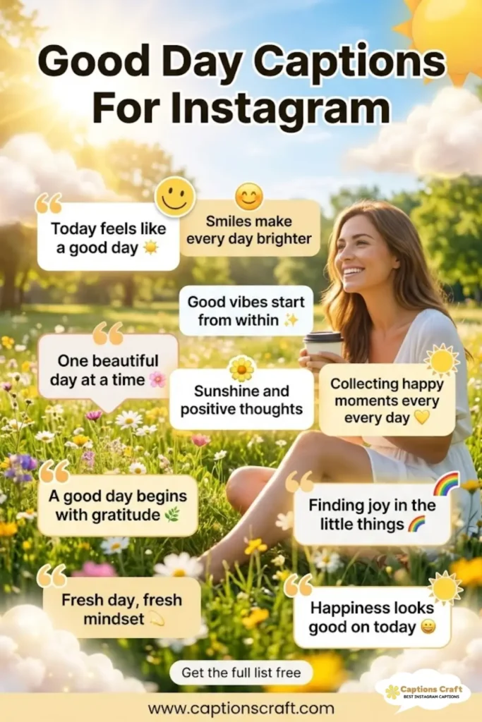 149+ Inspiring Good Day Captions For Instagram And Quotes That Brighten Your Feed