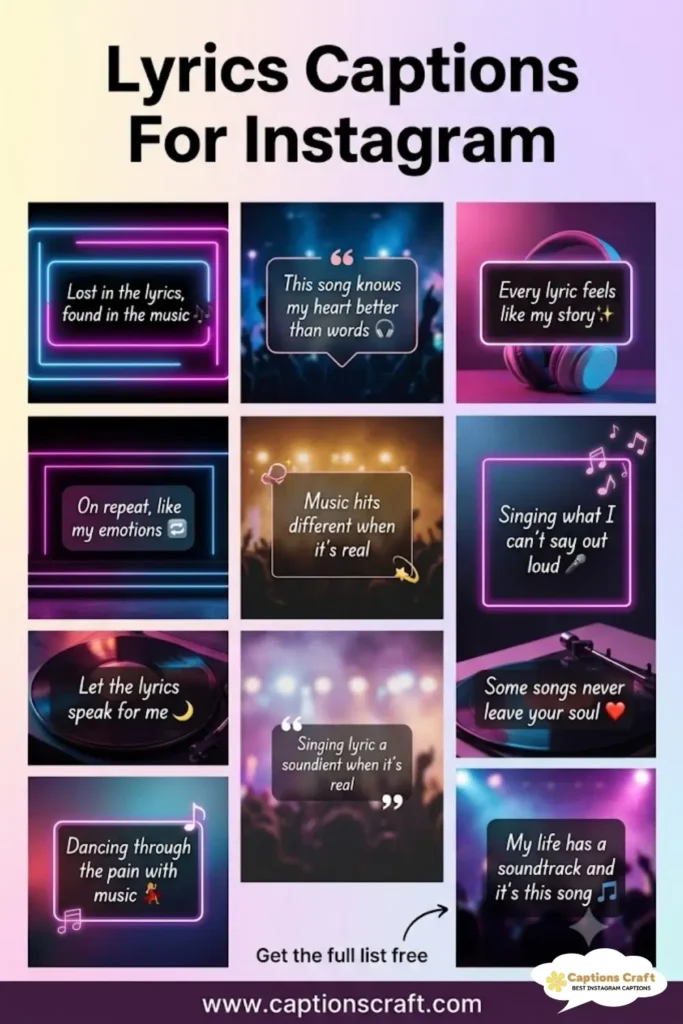 145+ Inspiring Lyrics Captions For Instagram and Quotes to Spark Your Creativity