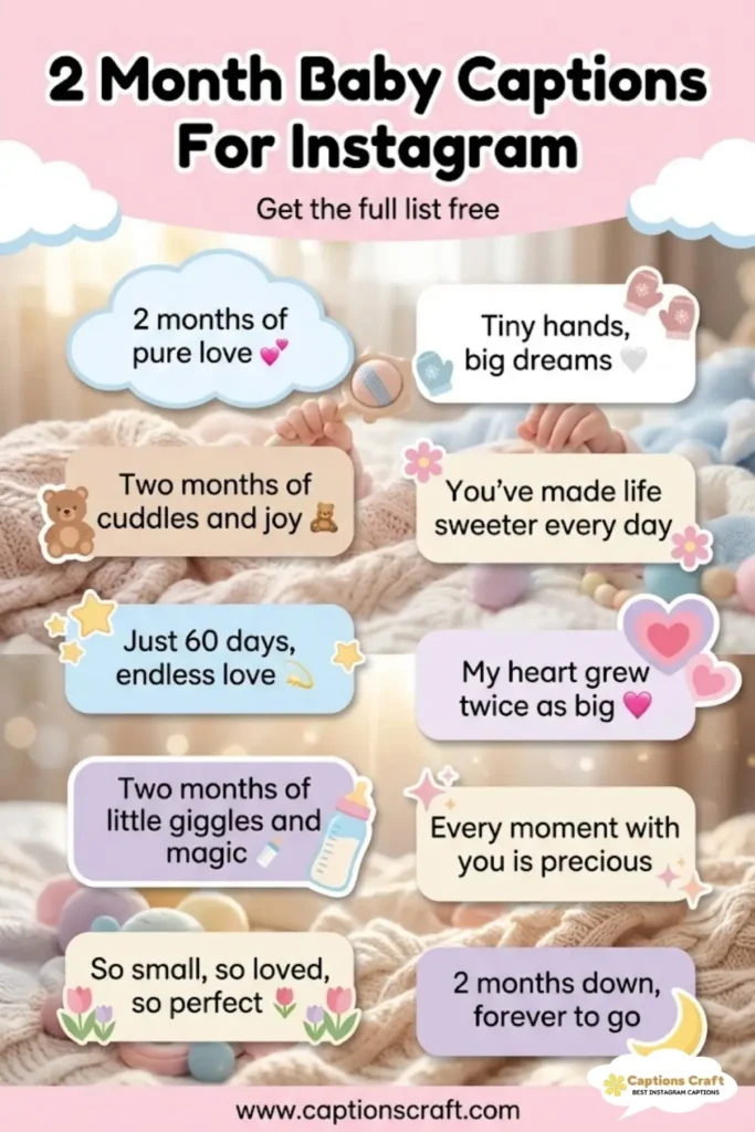 Cherish Every Moment with 123+ Unique 2 Month Baby Captions For Instagram and Quotes