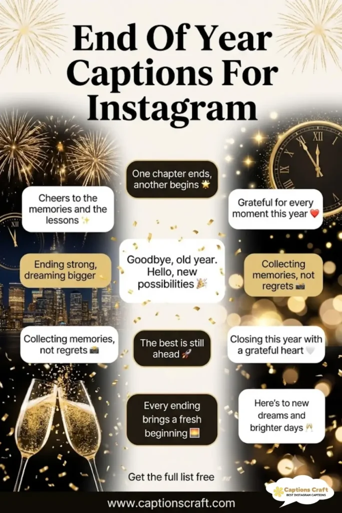 Celebrate with 145+ Inspiring End Of Year Captions For Instagram and Quotes Magic in 2026