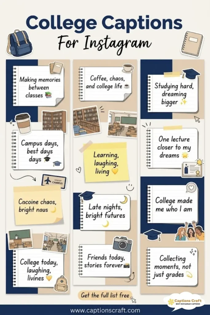 Capture College Life with 139+ Fun College Captions For Instagram and Quotes Today