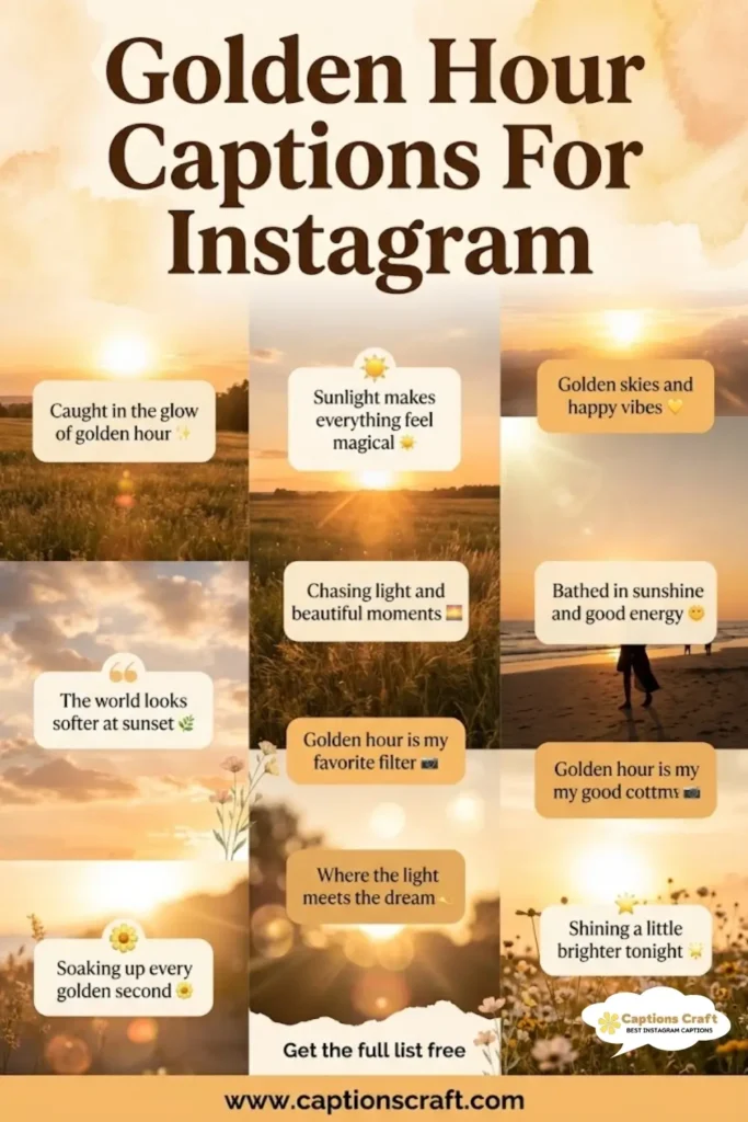 137+ Radiant Golden Hour Captions For Instagram And Quotes That Shine Bright