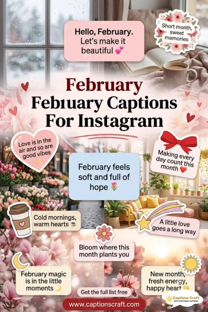 Charming February Captions For Instagram And Quotes to Brighten Your 129+ Days in 2026