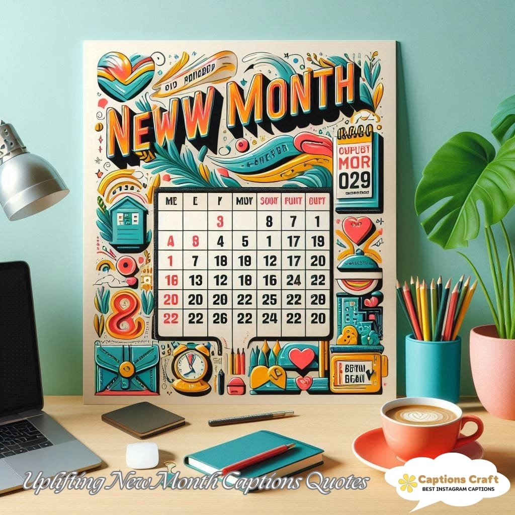 Uplifting New Month Captions Quotes