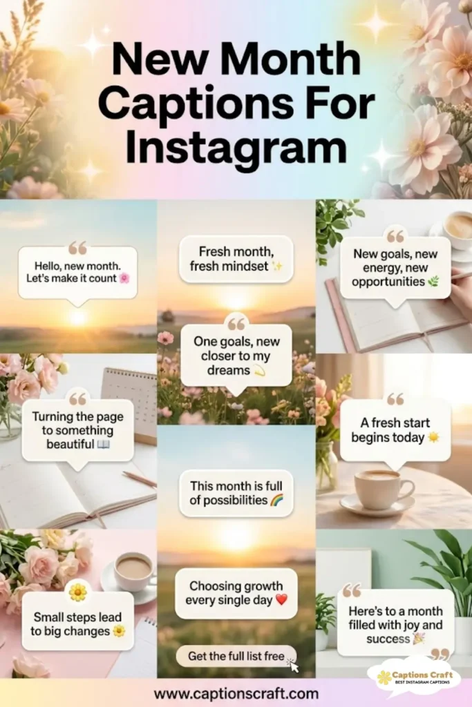 135+ Inspiring New Month Captions For Instagram and Quotes to Brighten Your Feed