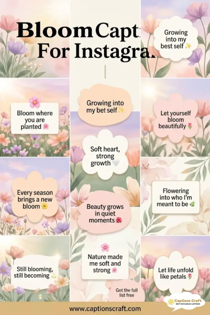 123+ Sweet Bloom Captions For Instagram And Quotes For Every Flower Moment