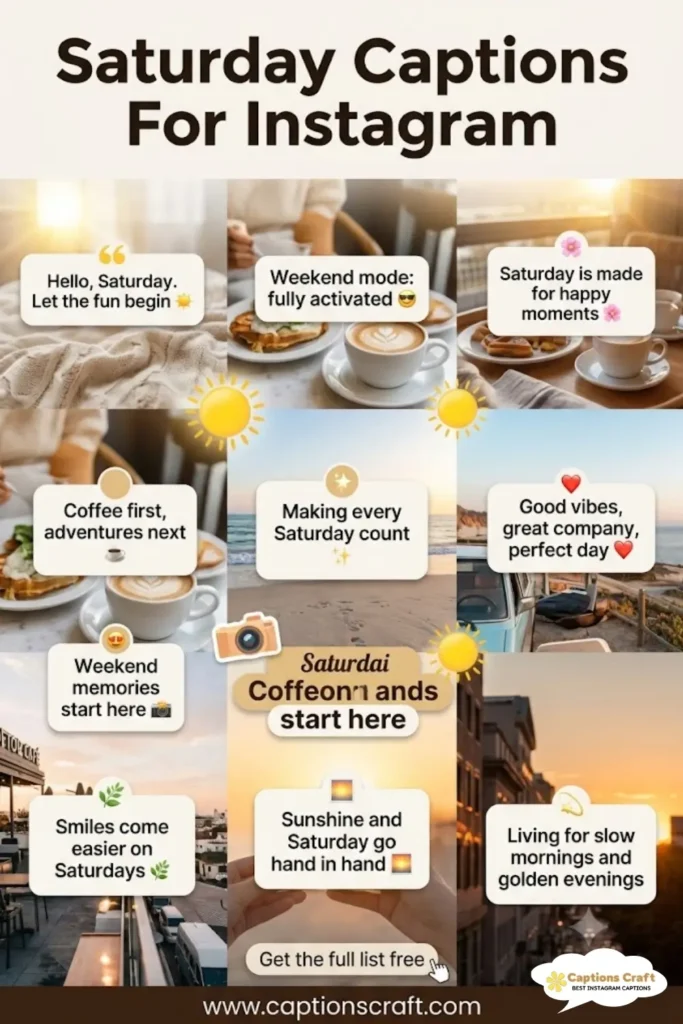 149+ Inspiring Saturday Captions For Instagram and Quotes to Brighten Your Day