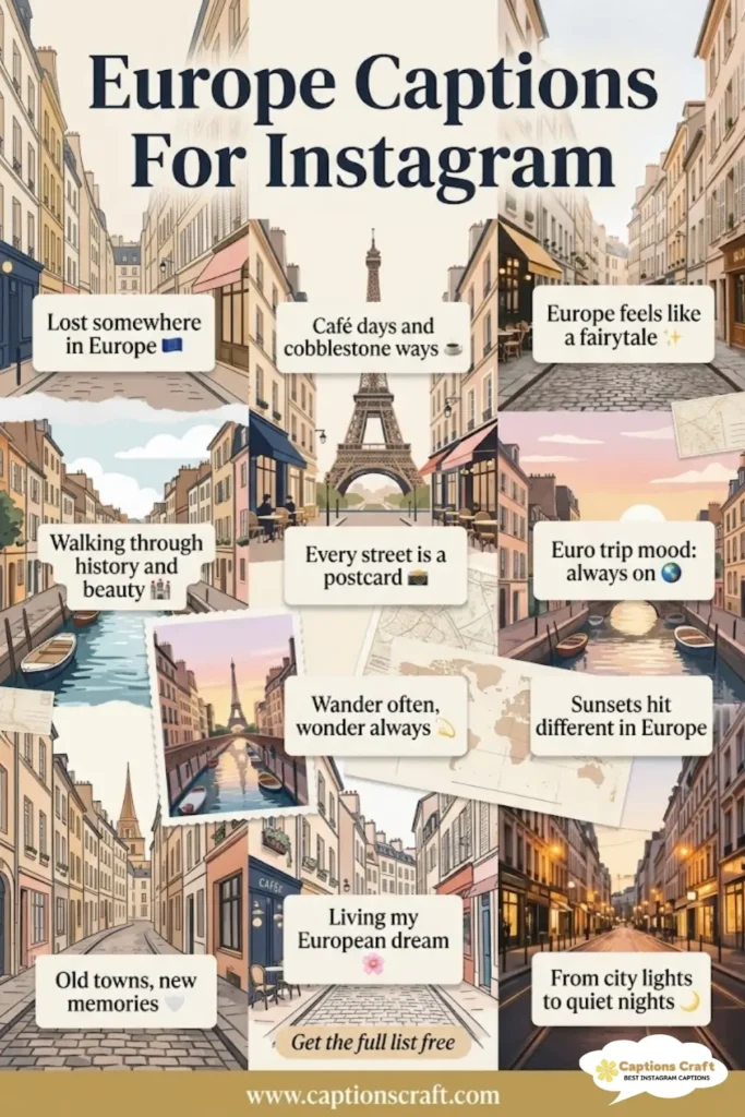 143+ Charming Europe Captions For Instagram & Quotes That Spark Joy