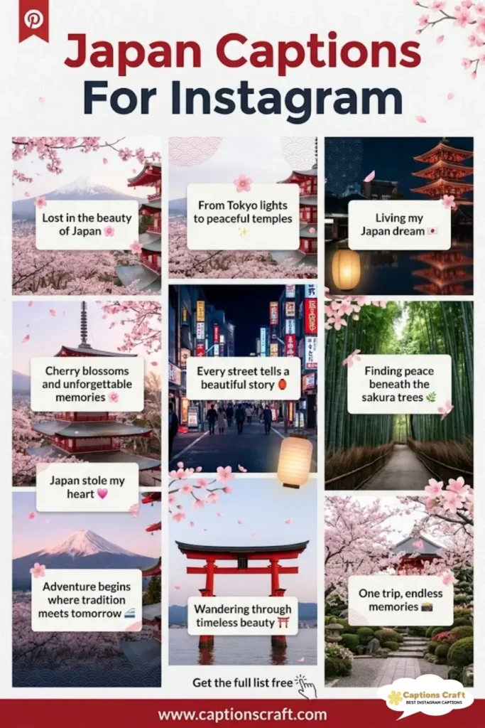 127+ Inspiring Japan Captions For Instagram And Quotes to Share Your Adventures