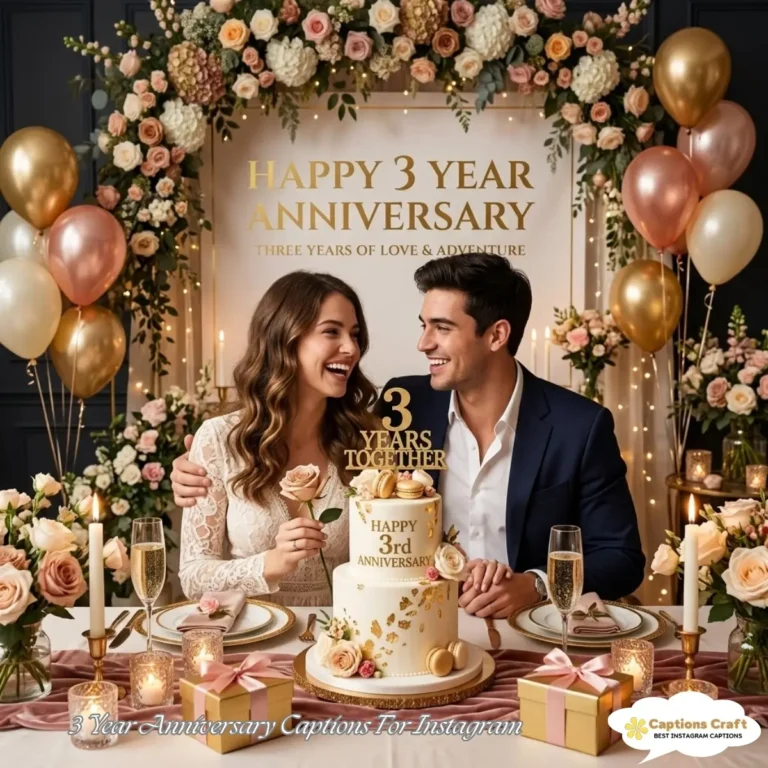 135+ Romantic 3 Year Anniversary Captions For Instagram & quotes Lasting Bonds