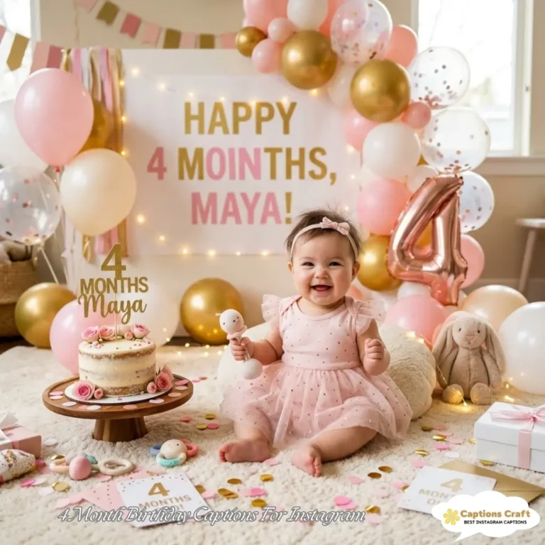 4 Month Birthday Captions For Instagram