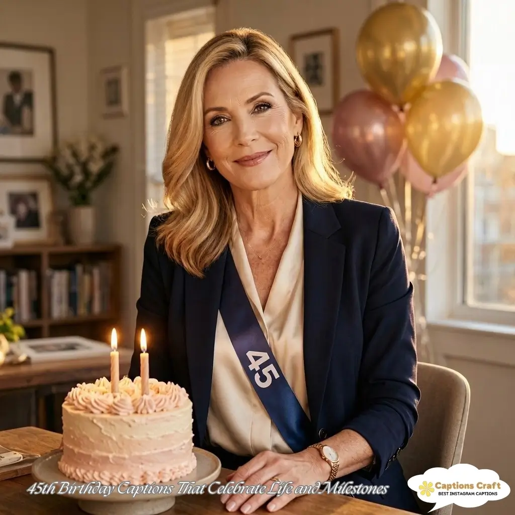 123+ Fun 45th Birthday Captions For Instagram And Quotes For Milestone Vibes