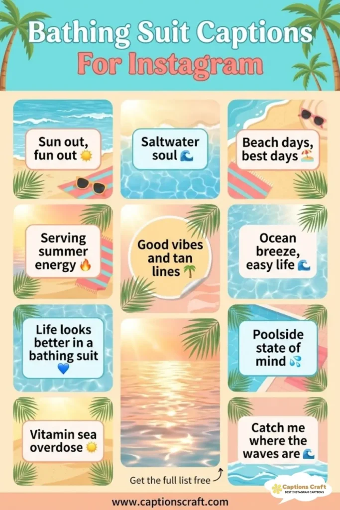 Sizzle in Style with 143+ Bathing Suit Captions For Instagram and Quotes Magic