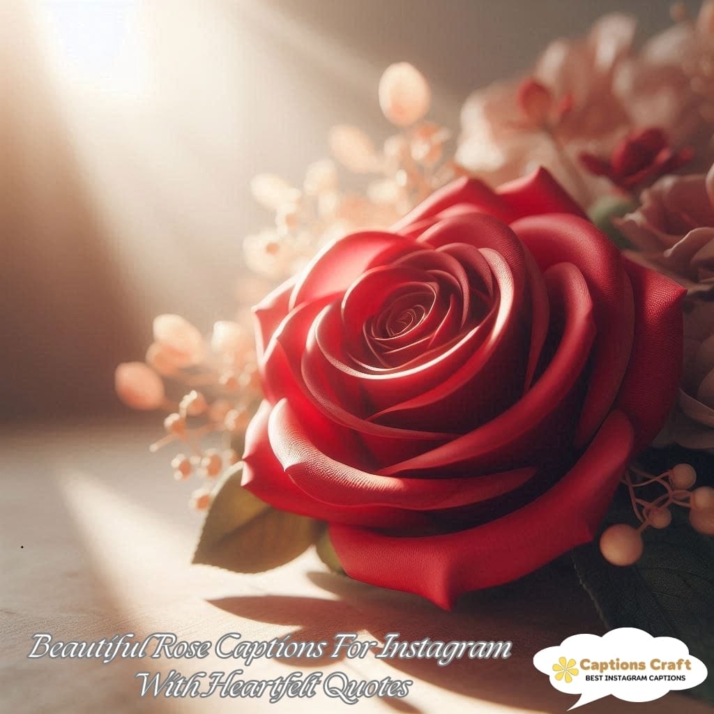 Beautiful Rose Captions For Instagram With Heartfelt Quotes