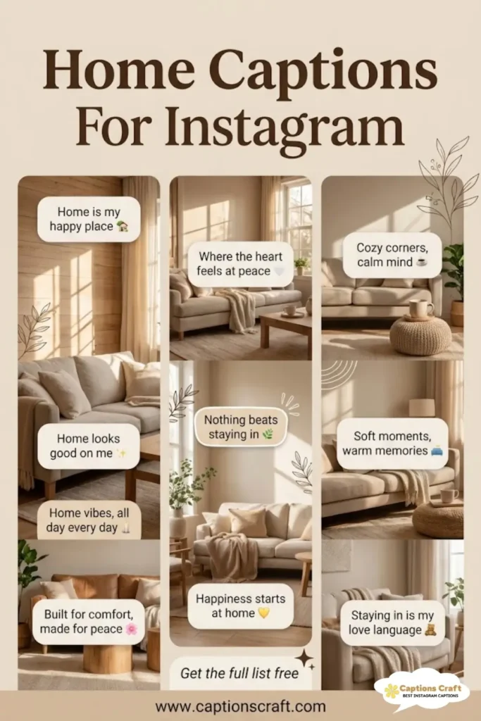 123+ Inspiring Home Captions For Instagram And Quotes to Brighten Your Feed Today