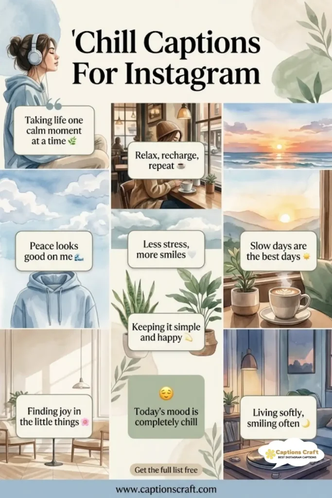 Chill Captions For Instagram: 147+ Refreshing Vibes for Your Photos