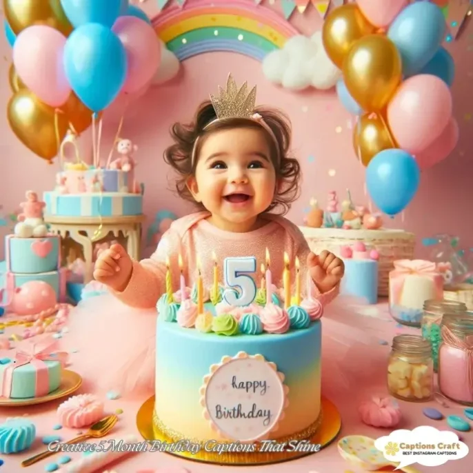 Creative 5 Month Birthday Captions That Shine