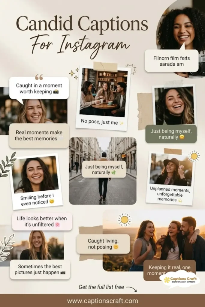 Authentic Vibes with Candid Captions For Instagram 147+ to Boost Engagement