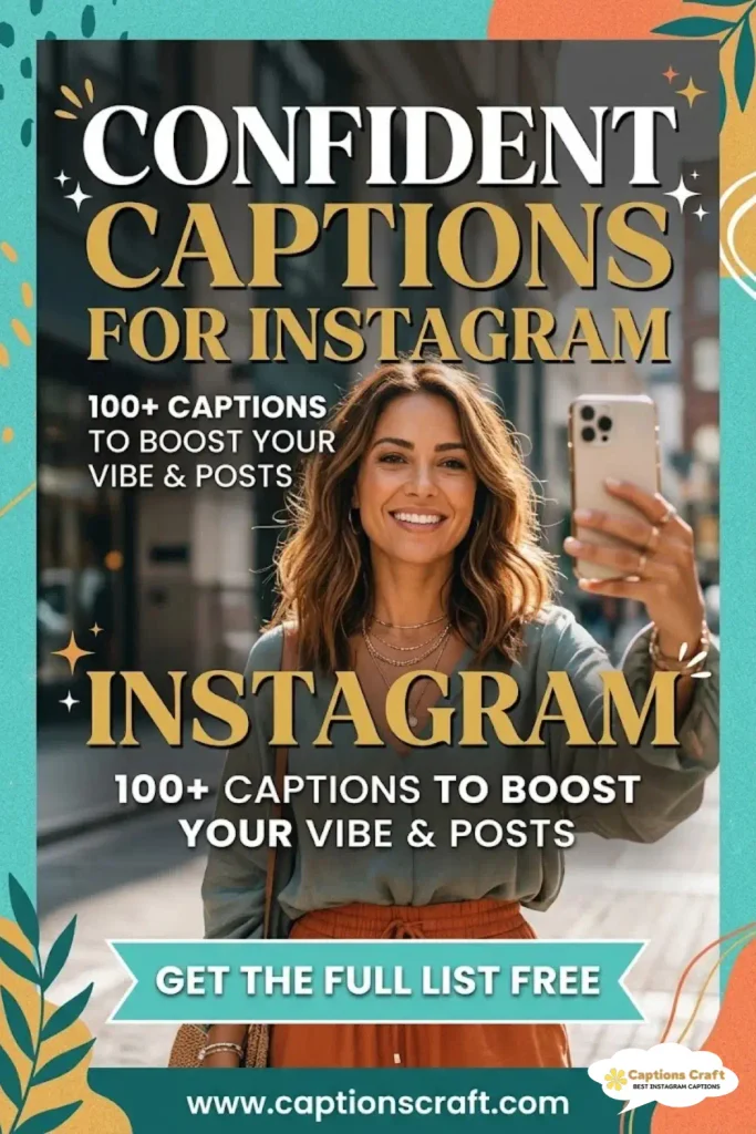 Boost Your Vibe with 143+ Confident Captions For Instagram That Shine