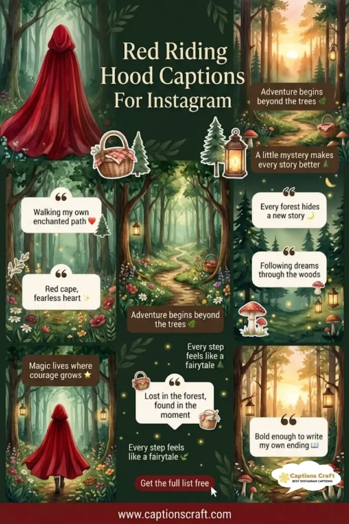 149+ Enchanting Red Riding Hood Captions For Instagram and Quotes to Inspire You