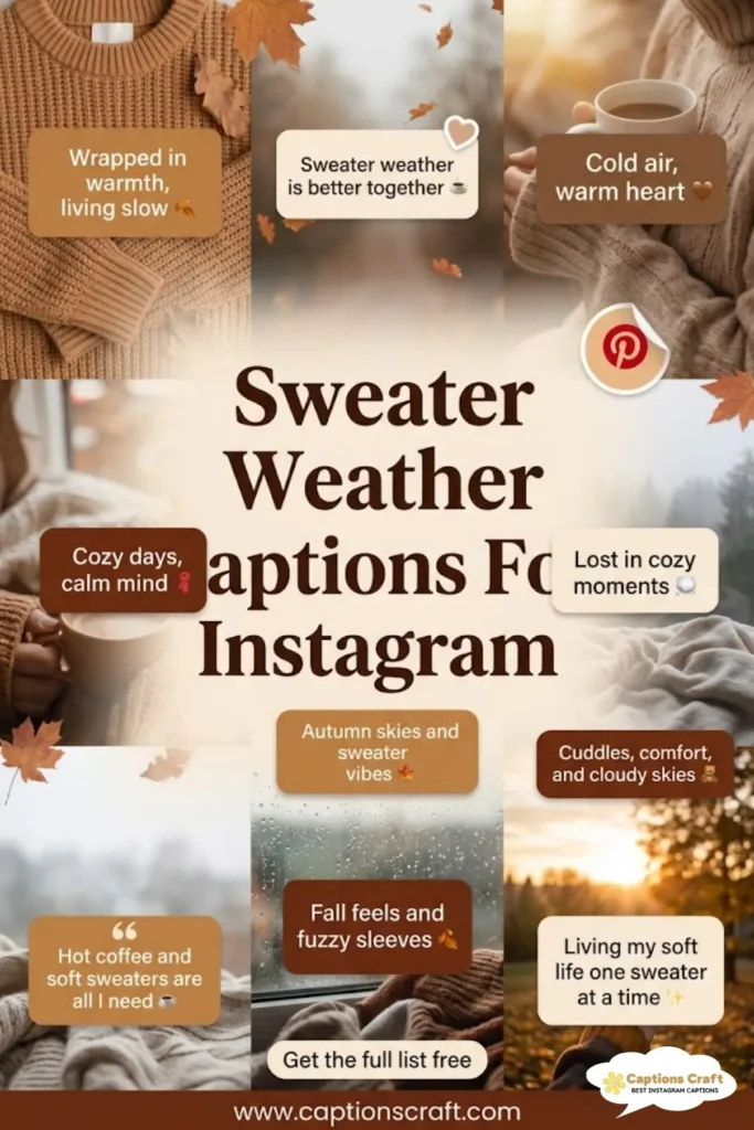 135+ Cozy Sweater Weather Captions For Instagram and Quotes to Warm Your Feed