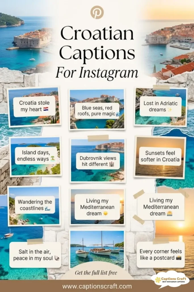 Charming Croatian Captions For Instagram and Quotes to Inspire 149+ Beautiful Moments