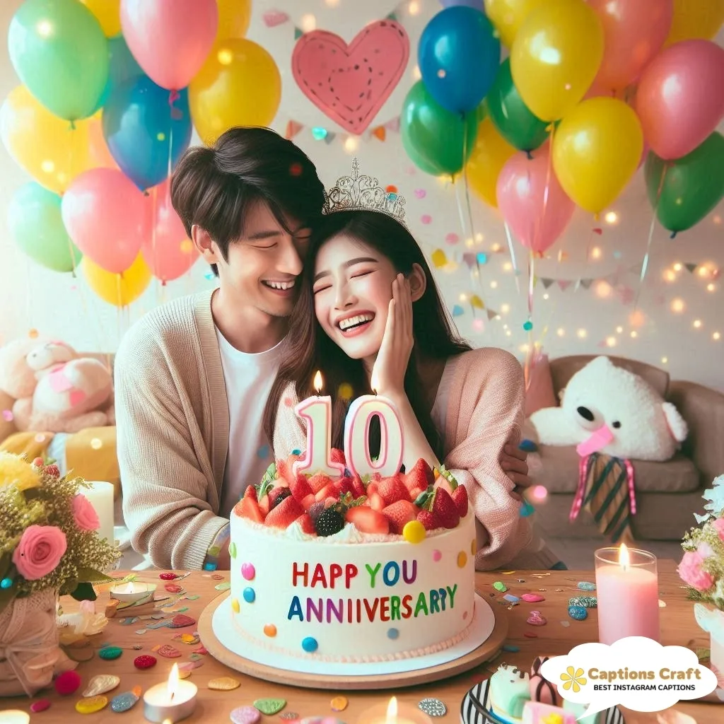 Celebrate Love with 10 Month Anniversary Captions For Instagram and Quotes 145+ Heartfelt Moments