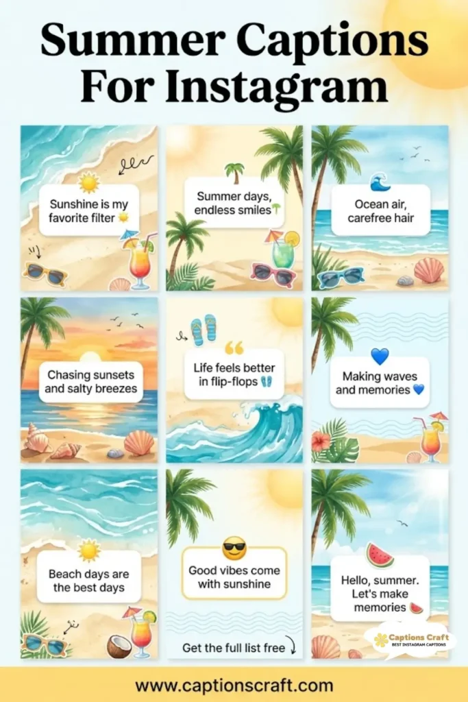 137+ Creative Summer Captions For Instagram and Inspiring Quotes to Shine Bright