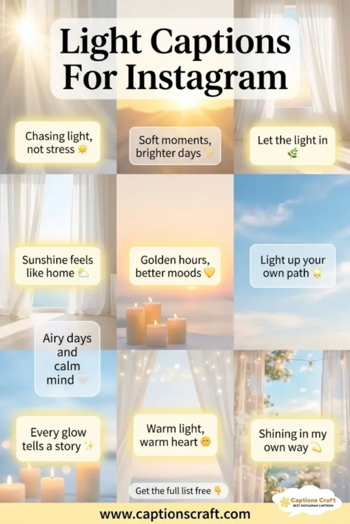 147+ Bright Light Captions For Instagram And Quotes That Spark Joy and Smiles