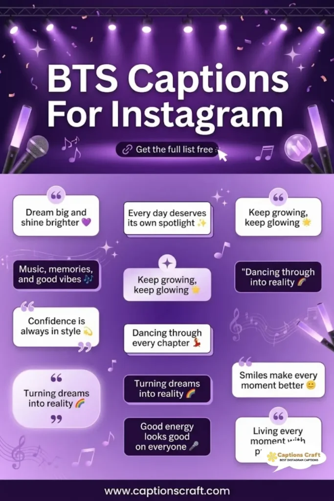 BTS Captions For Instagram That Spark Joy 129+ Creative Options