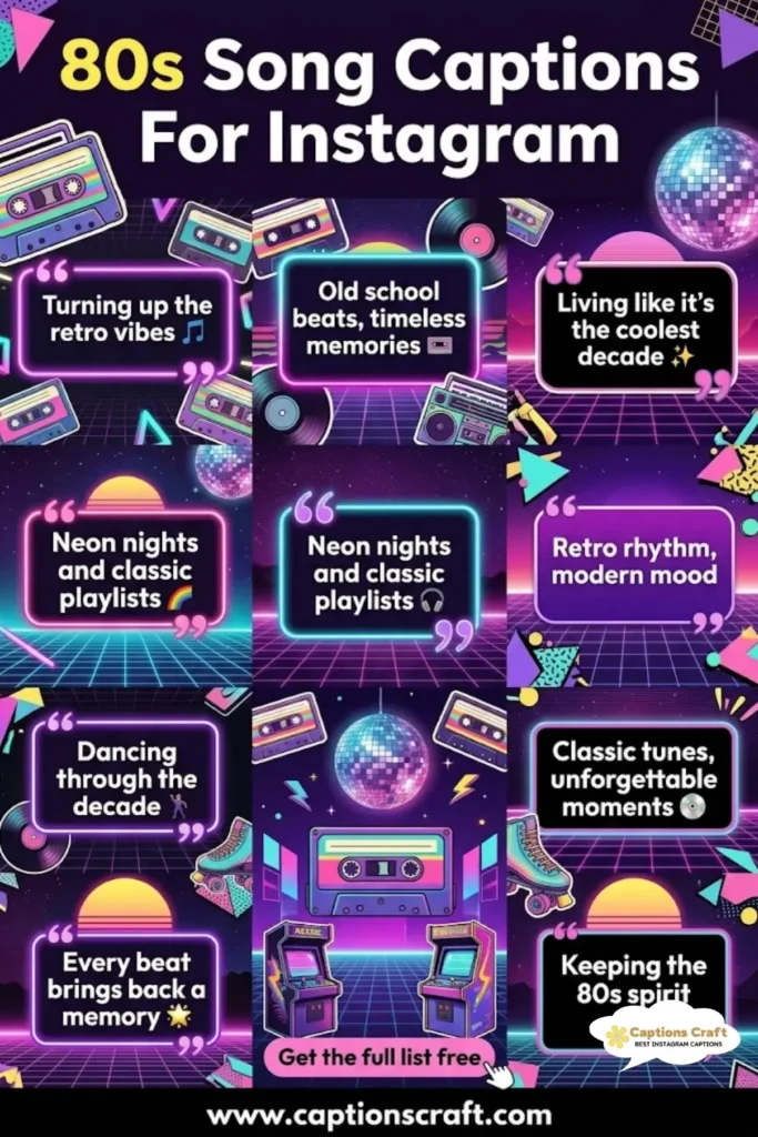 145+ Groovy 80s Song Captions For Instagram That Spark Joy