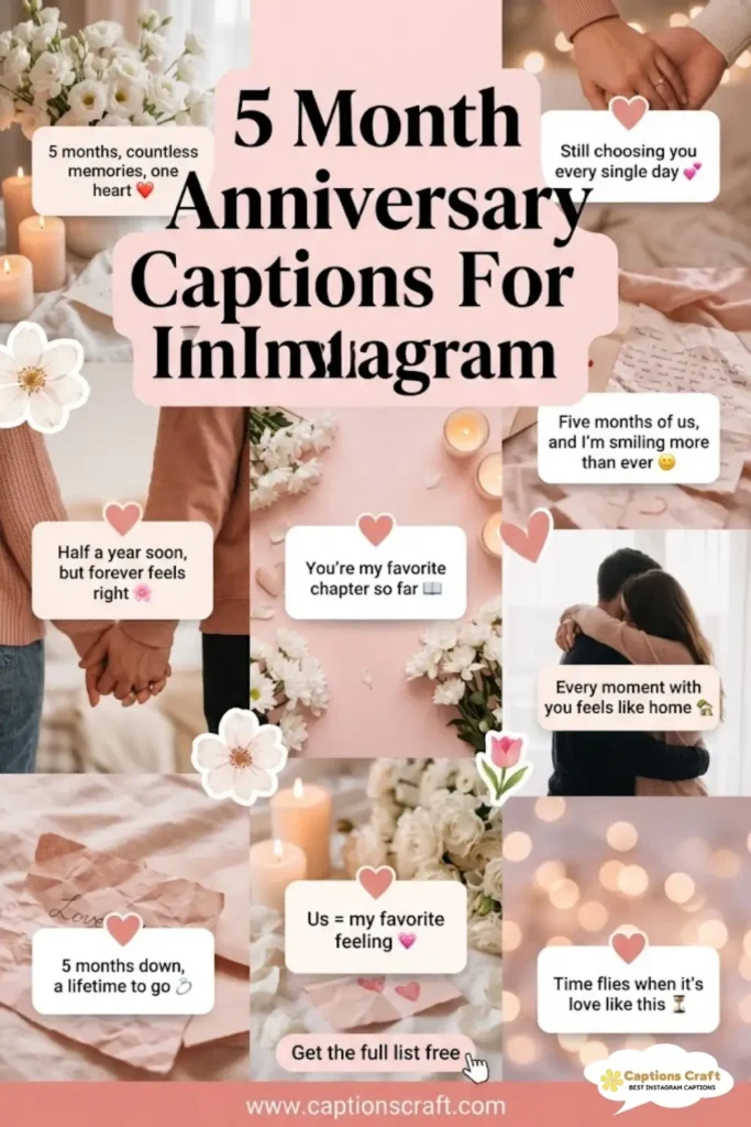 125+ Sweet 5 Month Anniversary Captions For Instagram For Cute Moments