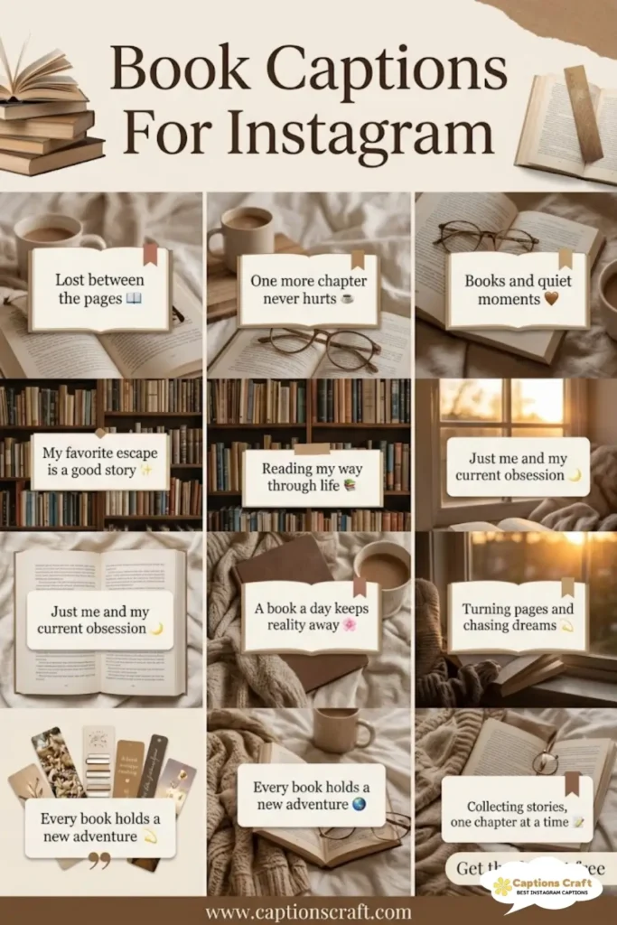 149+ Aesthetic Book Captions For Instagram and Quotes For Cozy Pages And Coffee