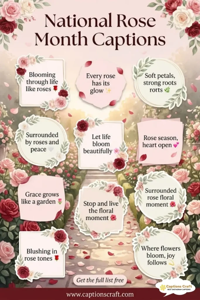 149+ Blooming National Rose Month Captions and Quotes to Celebrate Love and Beauty