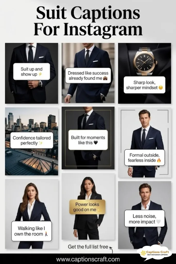 125+ Powerful Suit Captions For Instagram and Inspiring Quotes to Stand Out