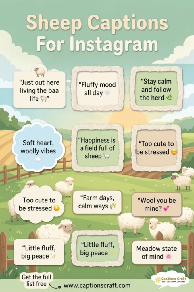 145+ Inspiring Sheep Captions For Instagram and Quotes to Share Your Love for Sheep