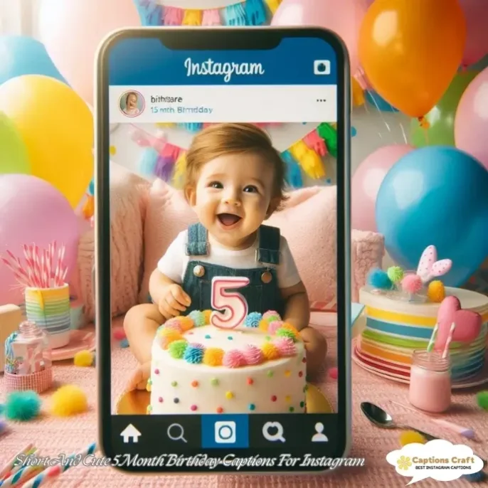 Short And Cute 5 Month Birthday Captions For Instagram