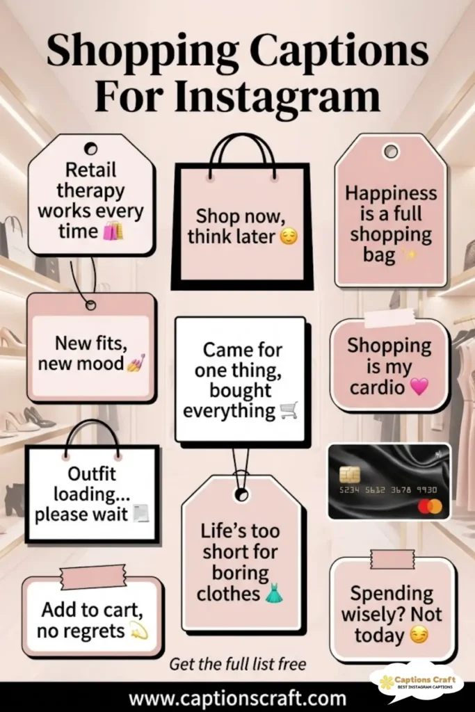 135+ Stylish Shopping Captions For Instagram and Quotes That Inspire Your Style