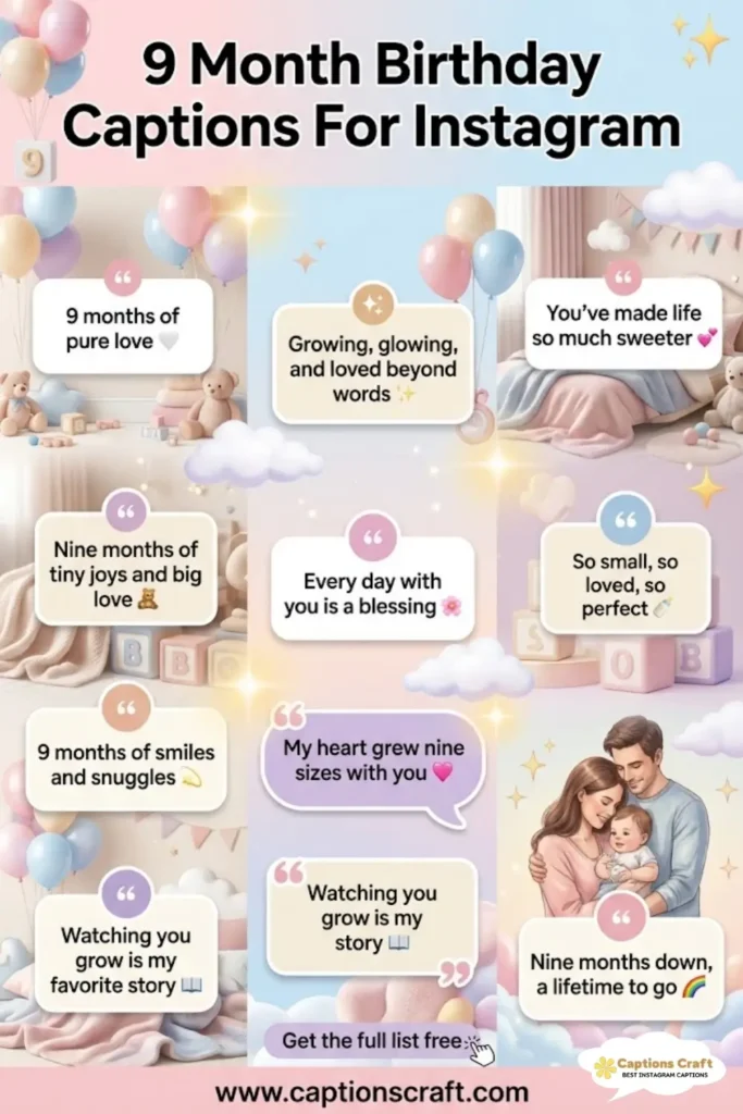 143+ Sweet 9 Month Birthday Captions For Instagram Full Of Love And Joy