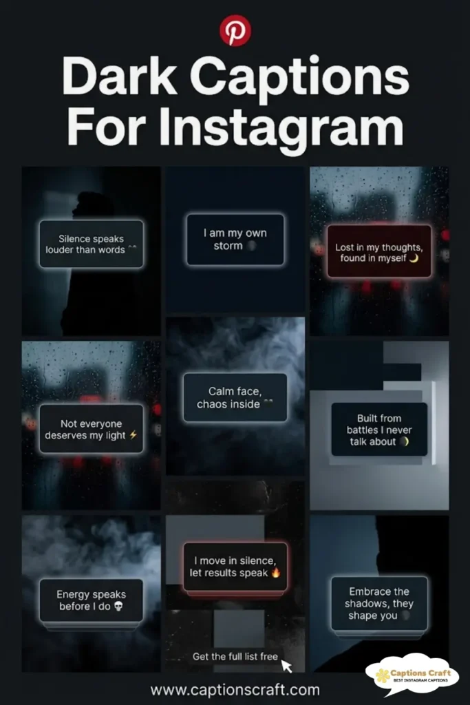 Unleash Your Creativity with 145+ Dark Captions For Instagram and Quotes That Intrigue