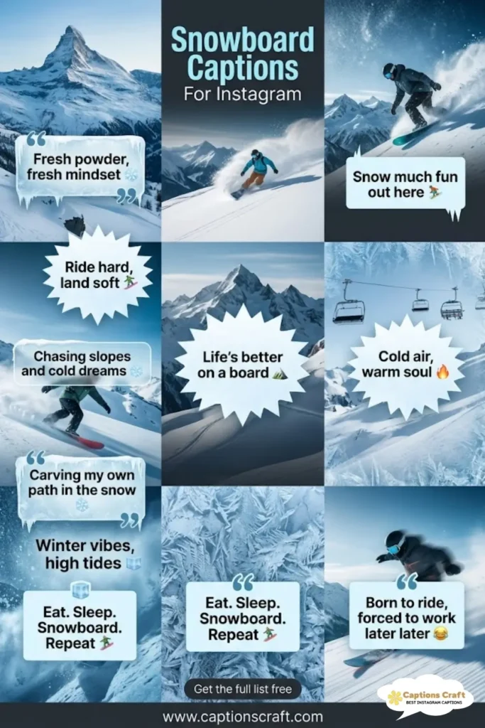 149+ Inspiring Snowboard Captions For Instagram and Quotes to Share Your Thrills