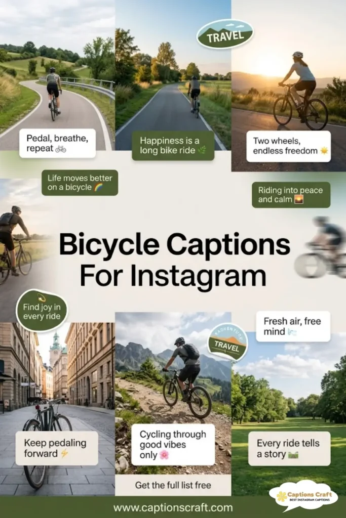 127+ Fun Bicycle Captions For Instagram And Quotes For Adventure Vibes