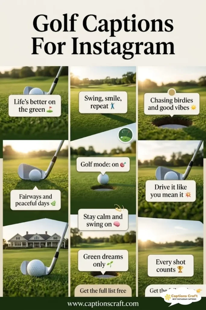 143+ Powerful Golf Captions For Instagram And Quotes That Drive Engagement and Fun
