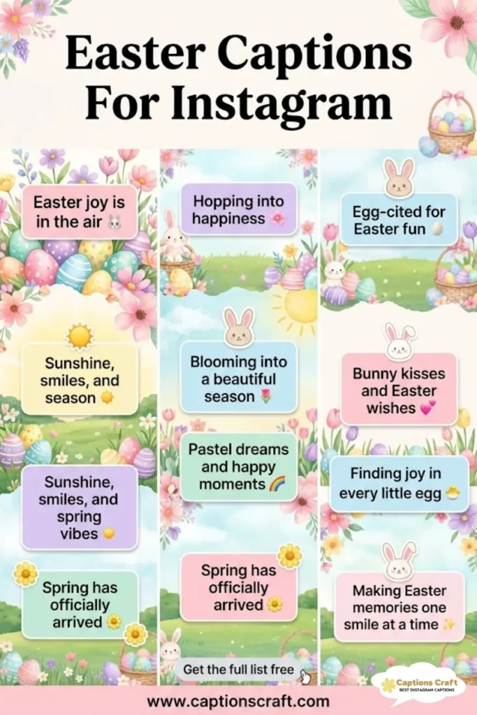 Spring into Fun with 129+ Creative Easter Captions For Instagram and Quotes Magic